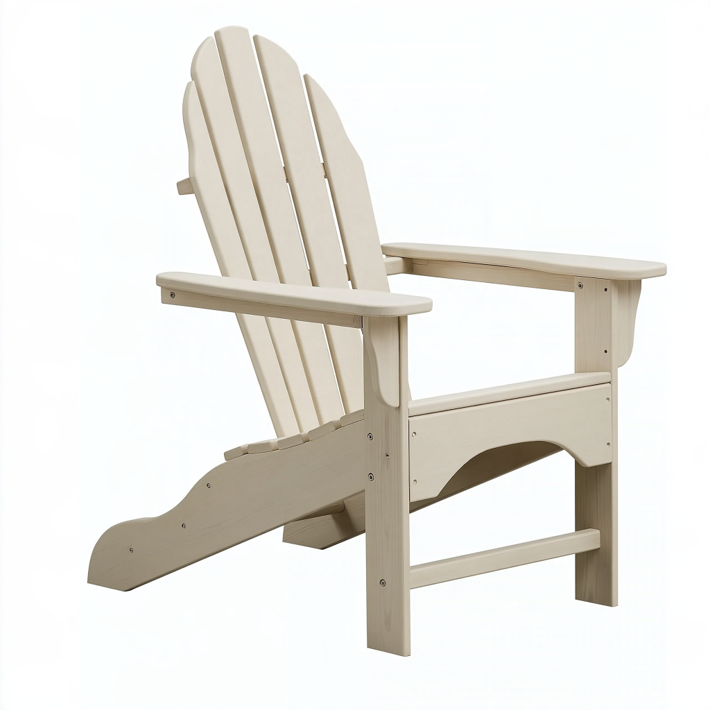 Fauteuil Adirondack 78 x 85 x 98 cm en bois beige pour terrasse style classique