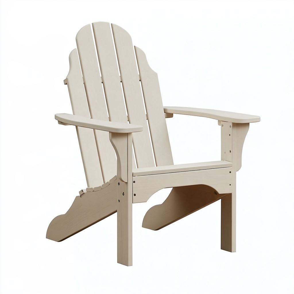 Fauteuil de jardin Adirondack 78 x 88 x 95 cm en bois beige avec accoudoirs