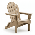 Fauteuil de jardin Adirondack 80 x 88 x 100 cm en plastique beige inclinable